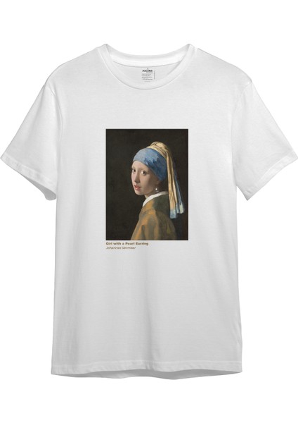 Inci Küpeli Kız Tişört - Beyaz