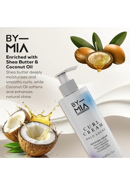 By Mıa Bukle Saç Kremi, Dalgalı Saçlar Için Belirginleştirici Bukle Kremi, Turunçgil ve Amber Kokusu, 240 Ml, Krem Form