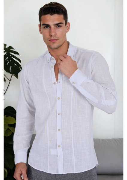 G921 Dewberry Erkek Gömlek-Beyaz fiyatları