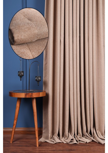 Vizon Keten Blackout Karartma Güneşlik ( Pilesiz Düz Dikim)