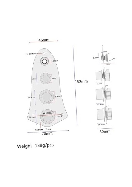 Anahtar 1 Takım Yüklü Plakası Gitar Değiştirme Için Aksesuarlar Düğmeler- Bas Gitar Gitarlar Kablolu Plakası Gitar Plakası Metal Kablolama Köprü Paneli Anahtarlar indirimleri