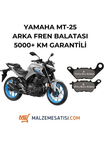 Yamaha Mt-25 Arka Fren Balatası (5000 Km Garantili)