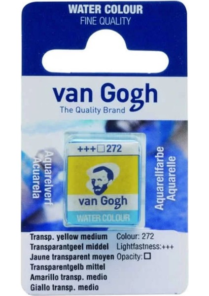 Van Gogh 1/2 Tablet Sulu Boya 272 Transparent Yellow Medium
