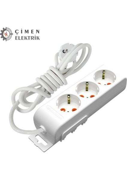 3 Metre 3 Lü Çocuk Korumalı Grup Priz