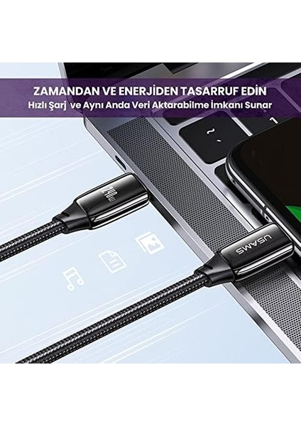 US-SJ581 Pd3.1 Type-C To Type-C Çinko Alaşım 240W Hızlı Şarj ve Kablosu 2m fiyatları