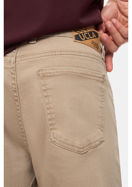 Taro Bej Non Denim Stragiht Fit Erkek Pantolon modelleri