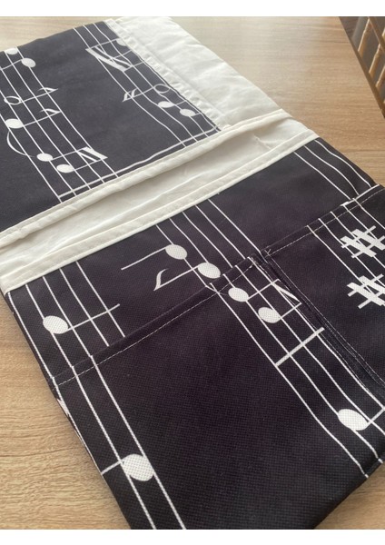 Pöticorn Siyah Müzik Notalı Tablet Kılıfı Ajanda Kılıfı Organizer Düzenleyici Kitap Klasör Dosya indirimleri