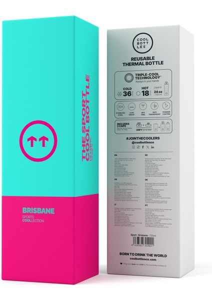 Olympıc Serisi Brisbane Çelik Suluk - 725ML - Çok Renkli