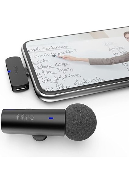 M6 Kablosuz Yaka Mikrofonu - Youtuber - Tiktok - Android - Type C Bilgisayar modelleri