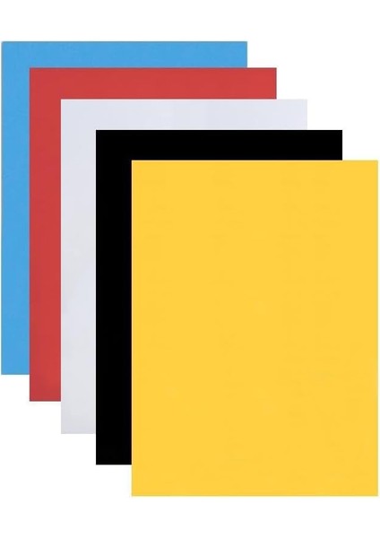 Renkli Mukavva 5 Renk 50X70 cm 1 Paket Sert Renkli Karton 1.0 mm Okul Okul Öncesi Anasınıfı Hobi Etkinlik