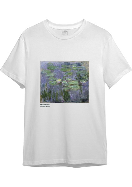 Water Lilies Tişört - Beyaz