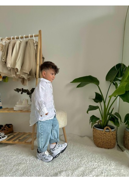 Unisex Çocuk Bol Kesim Jean Pantolon modelleri