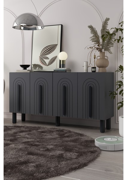 8195KB150-128DD Konsol, Tvünitesi Antrasit-Siyah