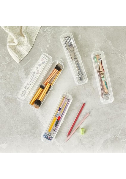 Multifix Çok Amaçlı 4 Lü Diş Traş Makyaj Aksesuar Kutusu Kalemlik Çatal Bıçak Saklama Kutusu