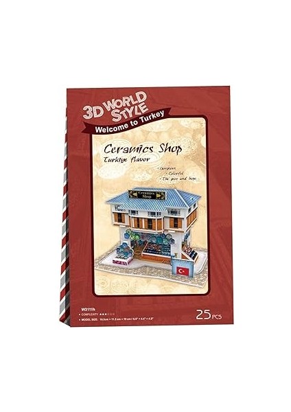 CUB/W3111H 3D 25 Parça Puzzle Türk Seramik Mağazası fiyatları