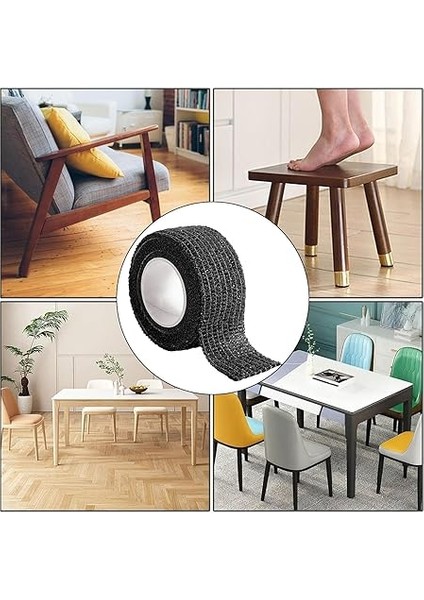 Sandalye ve Masa Ayak Koruyucu Keçe Kaymaz Bant, Mobilya Ayak Pedi, Kendinden Yapışkanlı, Fayans, Ahşap, Parke Koruma Keçesi, Gürültü Çizilme Önleyici Keçe Bant Siyah fırsatları