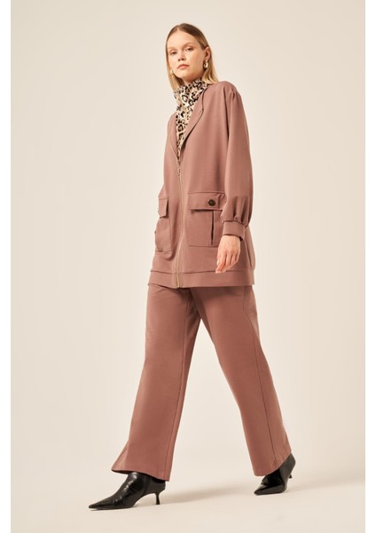Kadın Iki Ip Takım Kahve 31202