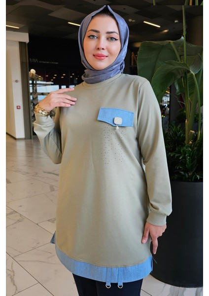 Kadın Broş ve Kombin Detaylı Tesettür Tunik fırsatları