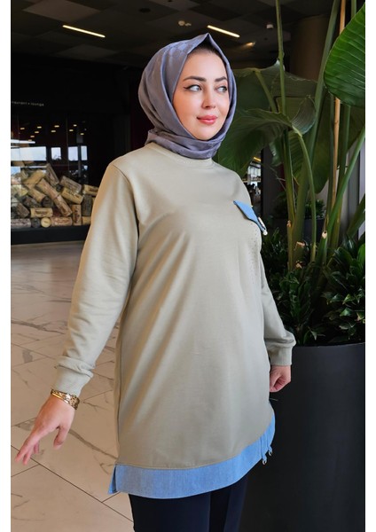 Kadın Broş ve Kombin Detaylı Tesettür Tunik indirimleri