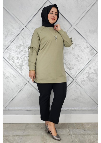 Kadın Kolu Aksesuar Detaylı Tesettür Tunik fiyatları