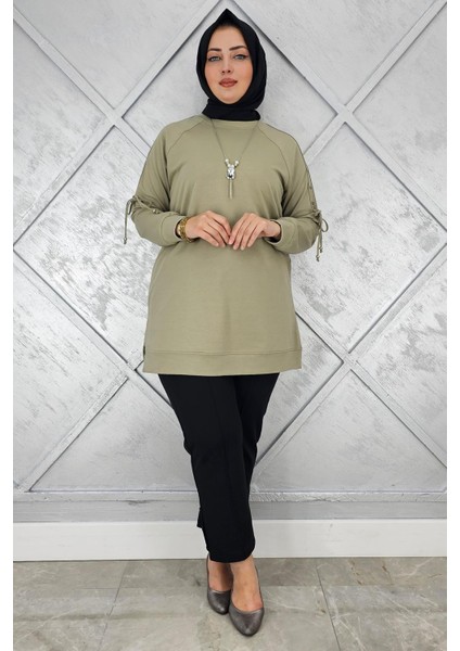 Kadın Kolu Aksesuar Detaylı Tesettür Tunik modelleri