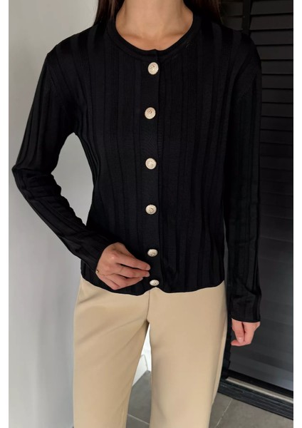 Kadın Düğme Detaylı Triko Hırka (M-L-Xl Uyumludur) P-00018886 fiyatları