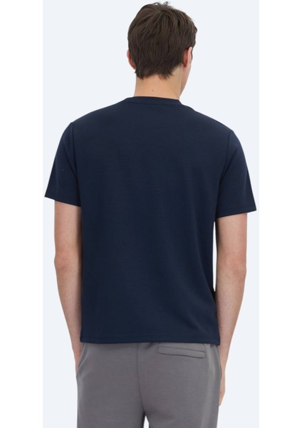 Lacivert Düz Bisiklet Yaka T-Shirt indirimleri