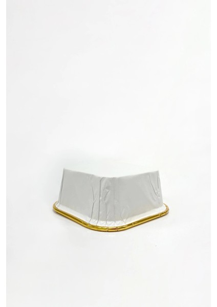 Muffin Kek Kapsülü Kare Beyaz-Altın 25LI fırsatları