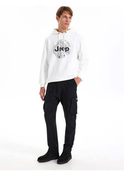 Kapüşon Yaka Baskılı Ekru Erkek Sweatshırt J5WM-SWT7695 modelleri