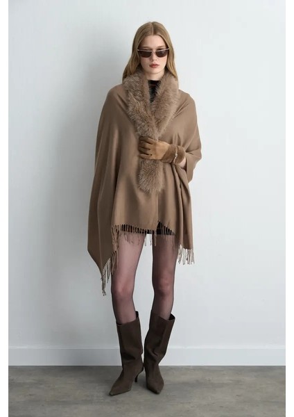Kürklü Şal - Vizon modelleri