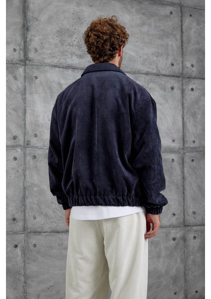 Lacivert 251 Kadife Kumaş Oversize Ceket indirimleri