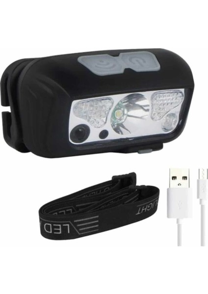 Buğz Kamp Lambası Kafa Feneri Kafa Lambası Ayarlanabilir Sensörlü Şarjlı indirimleri