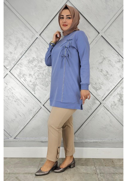 Kadın Düğme Taş Detaylı Biyeli Tesettür Tunik fiyatları