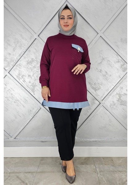 Kadın Broş ve Kombin Detaylı Tesettür Tunik modelleri