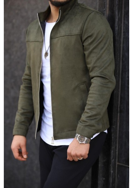 Premium Örme Triko Kol Dik Yaka Süet Ceket modelleri