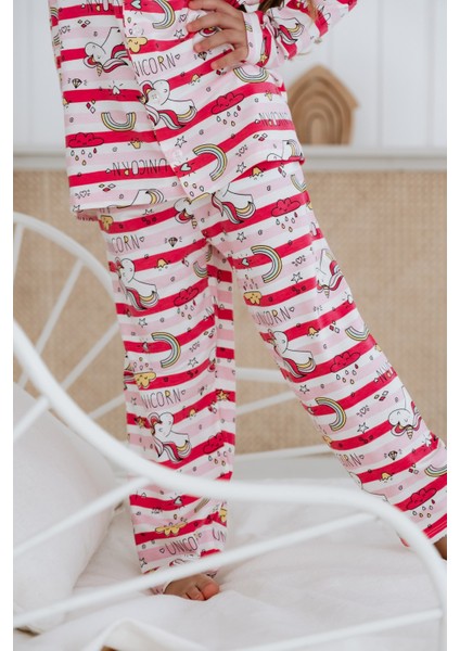 Bambu Kumaş Önden Düğmeli Kız Çocuk Pijama Takımı modelleri