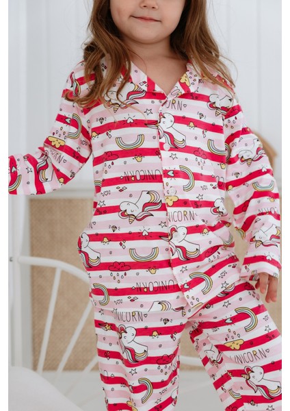 Bambu Kumaş Önden Düğmeli Kız Çocuk Pijama Takımı fırsatları