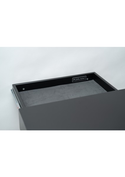 -SLİDE60-SİYAH-LAKE Gizli Bölmeli Ayaksız Dresuar fiyatları