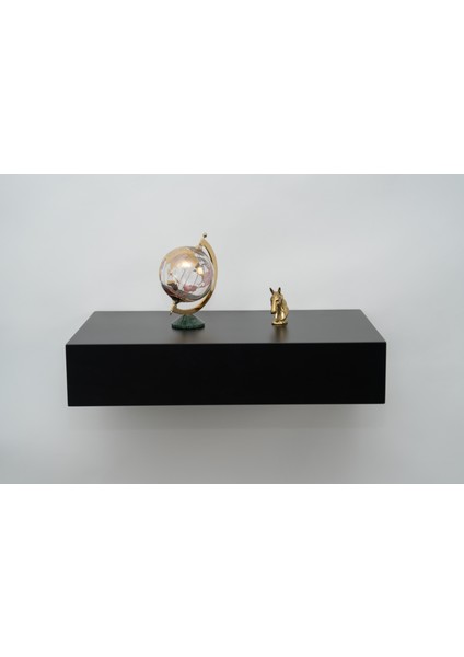 -SLİDE60-SİYAH-LAKE Gizli Bölmeli Ayaksız Dresuar