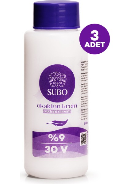 Oksidan Krem %9 30 Volume 3x60 ml