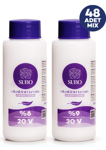 OKSİDAN KREM MİX (24 %6 20 VOLUME+24 %9 30 VOLUME ) 48X60 ml