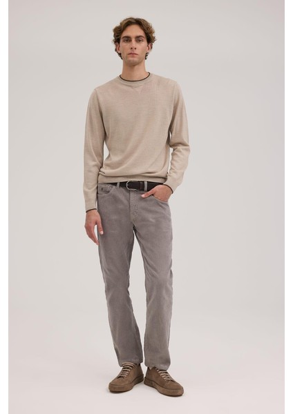 Gri Comfort Fit Kadife Spor Pantolon fiyatları