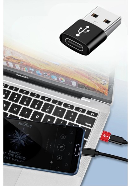 Usb'den Type-C 'ye Dönüştürücü Adaptör Veri Aktarımı Sağlayıcı Şarj Data Çevirici