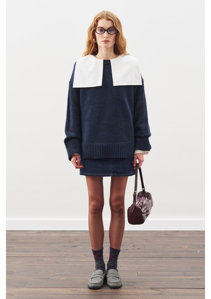 Chunky Oversıze Kazak Lacivert fiyatları