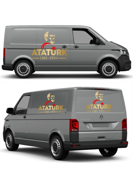 Atatürk ve Ay Yıldız Sticker, Atatürk Yazısı, Araba Oto Motosiklet Karavan Sticker 00621 fiyatları