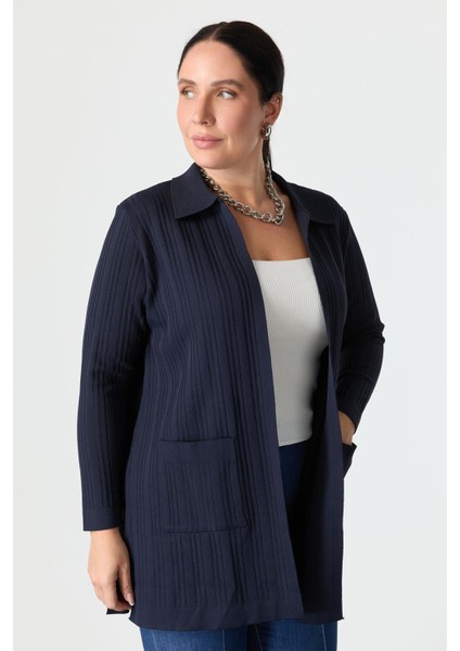 Büyük Beden Polo Yaka Triko Hırka-Lacı modelleri