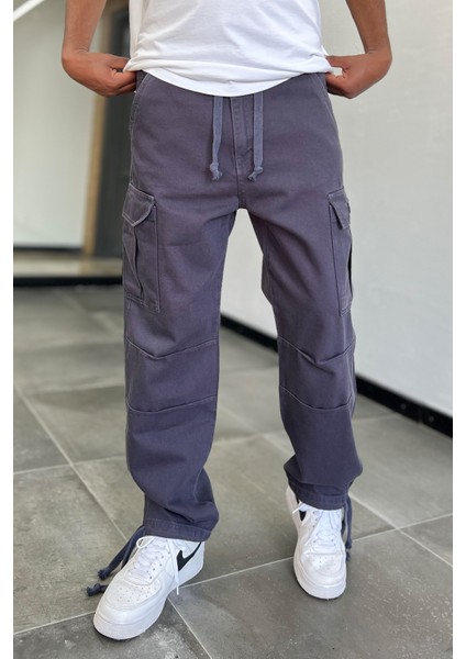 Erkek Lacivert Baggy Kargo Pantolon fırsatları