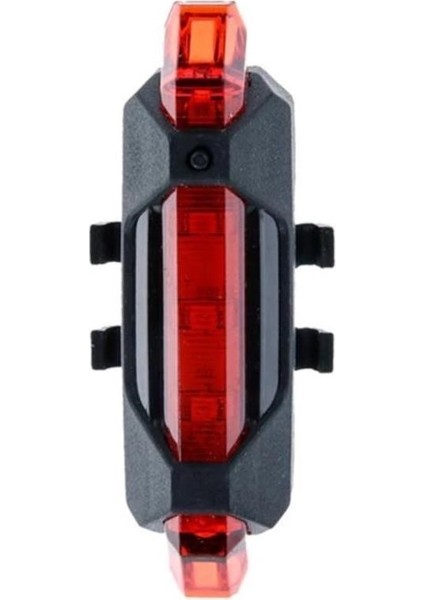 Buffer® USB Şarj Edilebilir Parlak Bisiklet LED Lamba Su Geçirmez Güvenlik Uyarı Arka Lamba Işığı