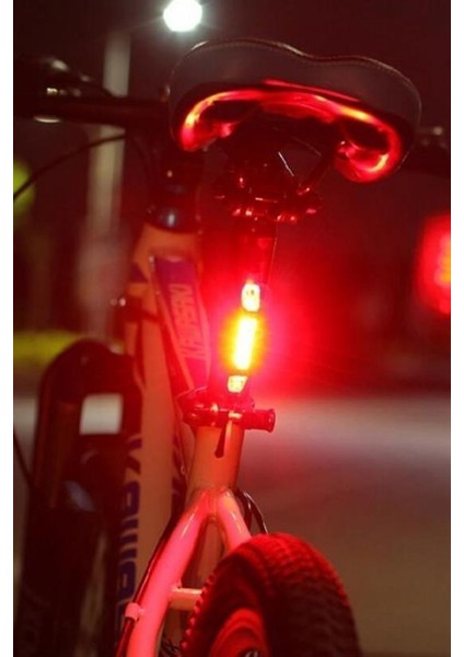 Buffer® USB Şarj Edilebilir Parlak Bisiklet LED Lamba Su Geçirmez Güvenlik Uyarı Arka Lamba Işığı