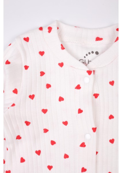 Yenidoğan Patikli Tulum Kırmızı Kalpli Çıtçıtlı Bebek Tulumu fiyatları